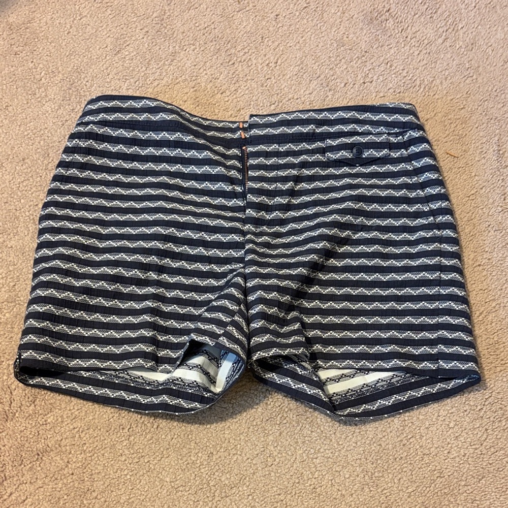 Tommy Hilfiger Navy and White High Waist Shorts